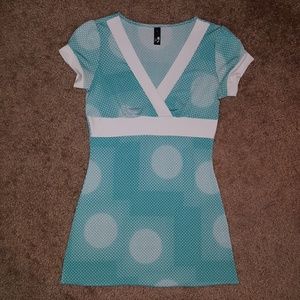 Small Teal and White dress shirt